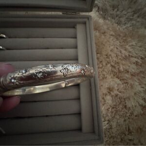 Brighton Silver Floral Bracelet silver overlay